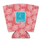 Coral & Teal Party Cup Sleeves - with bottom - FRONT