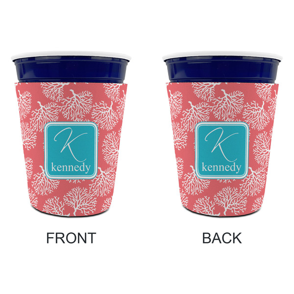 Coral & Teal Party Cup Sleeves - without bottom - Approval
