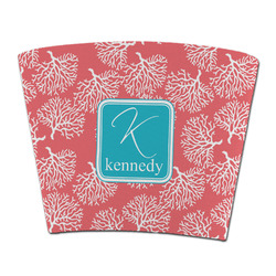 Coral & Teal Party Cup Sleeve - without bottom (Personalized)