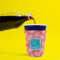 Coral & Teal Party Cup Sleeves - without bottom - Lifestyle