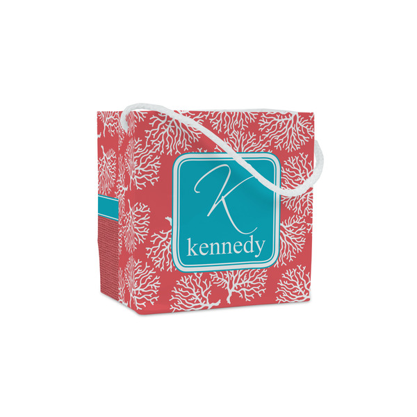 Custom Coral & Teal Party Favor Gift Bags - Gloss (Personalized)