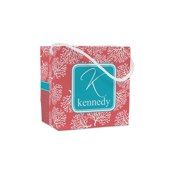 Custom Coral & Teal Party Favor Gift Bags - Matte (Personalized)