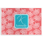 Coral & Teal Disposable Paper Placemats (Personalized)