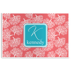 Coral & Teal Disposable Paper Placemats (Personalized)