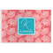 Coral & Teal Disposable Paper Placemats (Personalized)