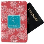 Coral & Teal Passport Holder - Fabric (Personalized)