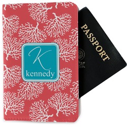Coral & Teal Passport Holder - Fabric (Personalized)