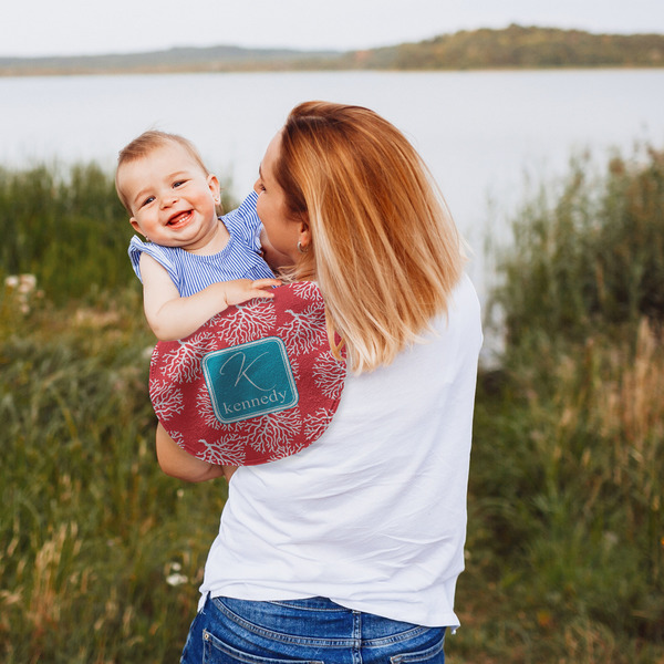 Coral & Teal Peanut Shaped Burp - Lifestyle