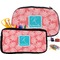 Coral & Teal Pencil / School Supplies Bags Small and Medium