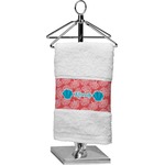 Coral & Teal Cotton Finger Tip Towel (Personalized)