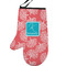 Coral & Teal Personalized Oven Mitt - Left