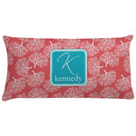 Coral & Teal Pillow Case - King (Personalized)