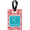 Coral & Teal Personalized Rectangular Luggage Tag