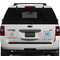 Coral & Teal Personalized Square Car Magnets on Ford Explorer