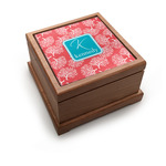 Coral & Teal Pet Urn w/ Name and Initial