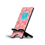 Coral & Teal Cell Phone Stand (Large) (Personalized)