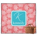 Coral & Teal Outdoor Picnic Blanket (Personalized)