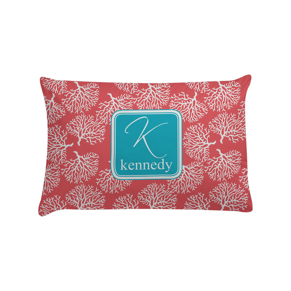 Custom Coral & Teal Pillow Case - Standard (Personalized)