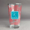 Coral & Teal Pint Glass - Full Fill w Transparency - Front/Main