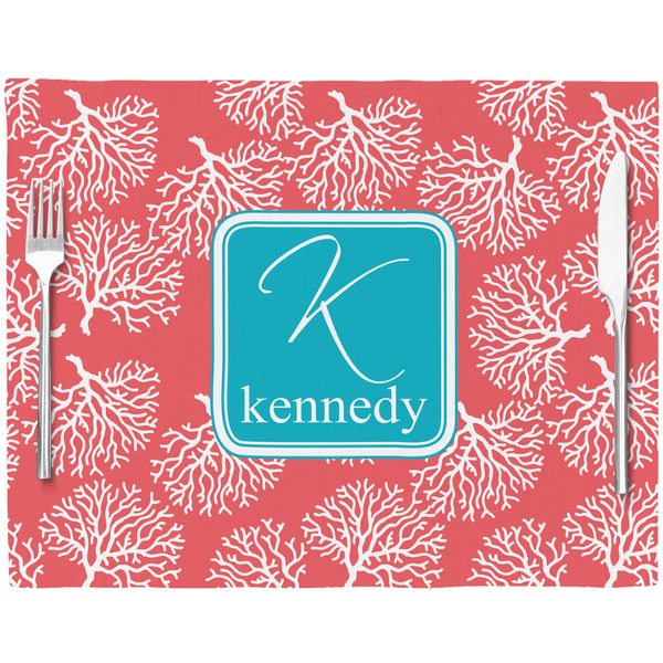 Coral & Teal Placemat with Props