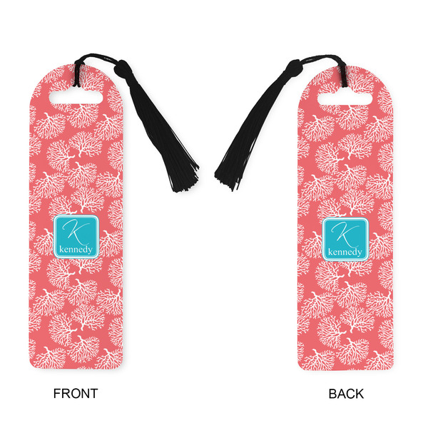 Coral & Teal Plastic Bookmarks - Approval