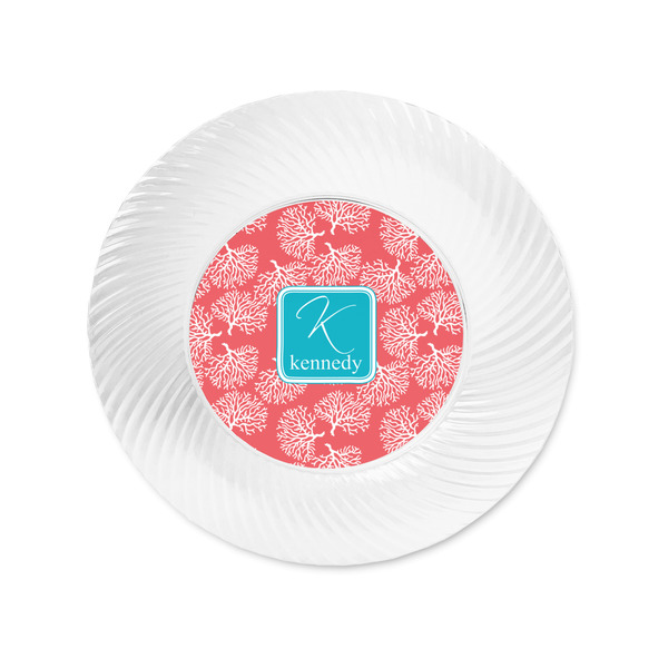Coral & Teal Plastic Party Appetizer & Dessert Plates - Approval