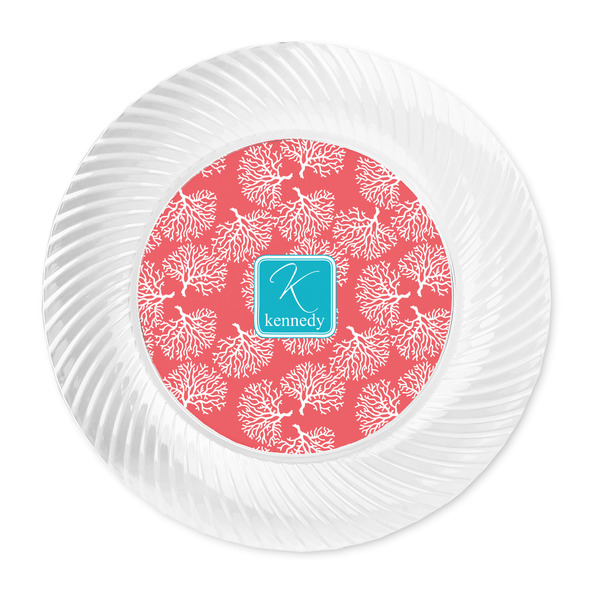 Coral & Teal Plastic Party Dinner Plates - Approval