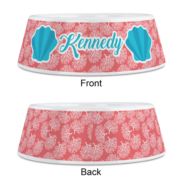Coral & Teal Plastic Pet Bowls - Medium - APPROVAL