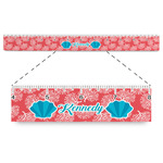 Coral & Teal Plastic Ruler - 12" (Personalized)