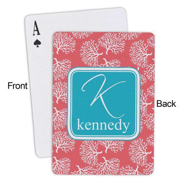 Coral & Teal Playing Cards - Approval