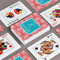 Coral & Teal Playing Cards - Front & Back View