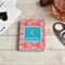 Coral & Teal Playing Cards - In Context