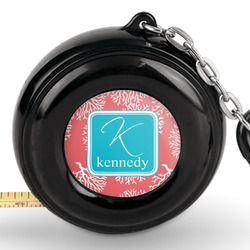 Coral & Teal Pocket Tape Measure - 6 Ft w/ Carabiner Clip (Personalized)