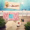 Coral & Teal Pool Towel Lifestyle