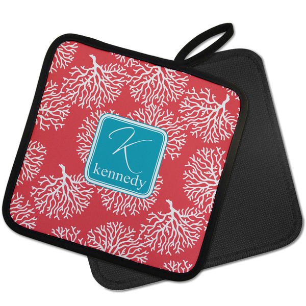 Coral & Teal Pot Holders - PARENT MAIN