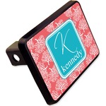 Coral & Teal Rectangular Trailer Hitch Cover - 2" (Personalized)