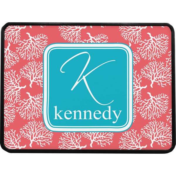 Coral & Teal Rectangular Trailer Hitch Cover (Personalized)