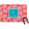 Coral & Teal Rectangular Fridge Magnet (Personalized)