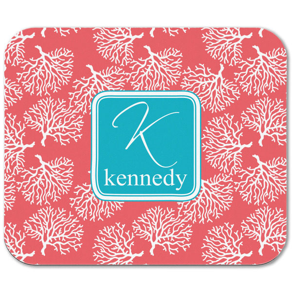 Coral & Teal Rectangular Mouse Pad - APPROVAL