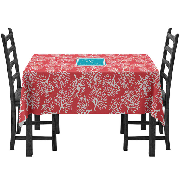 Custom Coral & Teal Tablecloth (Personalized)
