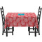 Coral & Teal Rectangular Tablecloths - Side View