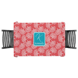 Coral & Teal Tablecloth - 58"x58" (Personalized)