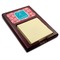 Coral & Teal Red Mahogany Sticky Note Holder - Angle