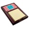 Coral & Teal Red Mahogany Sticky Note Holder (Personalized)