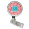 Coral & Teal Retractable Badge Reel (Personalized)