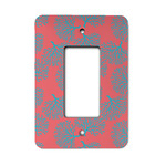 Coral & Teal Rocker Style Light Switch Cover - Single Switch