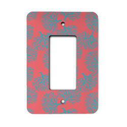Coral & Teal Rocker Style Light Switch Cover