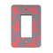 Coral & Teal Rocker Style Light Switch Cover - Single Switch