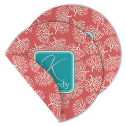 Coral & Teal Round Linen Placemat - Double Sided - Set of 4 (Personalized)