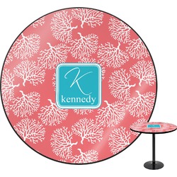 Coral & Teal Round Table - 30" (Personalized)